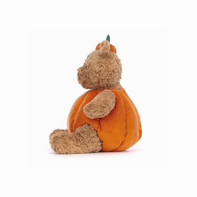 Jellycat Bartholomew Pumpkin Bear New Zealand | ZMFVP7452